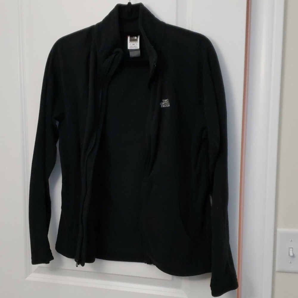 North Face Black Zip Up